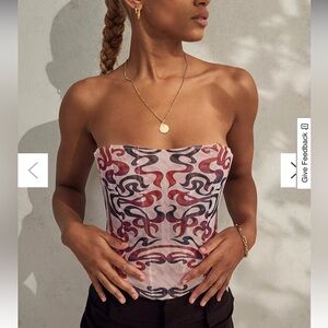 MIAOU X Urban Outfitters UO Exclusive Purple Mesh Perri Corset